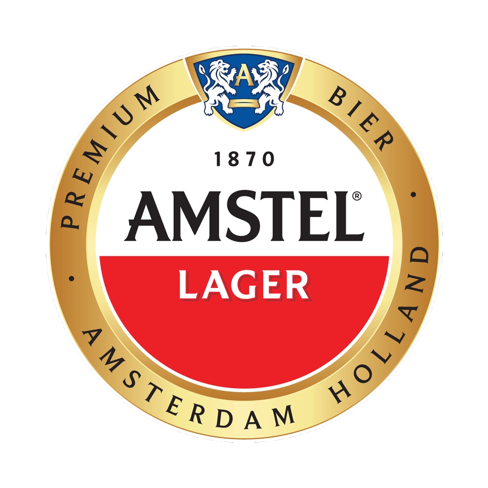 Logo cervejaria Amstel, marca do Grupo Heineken
