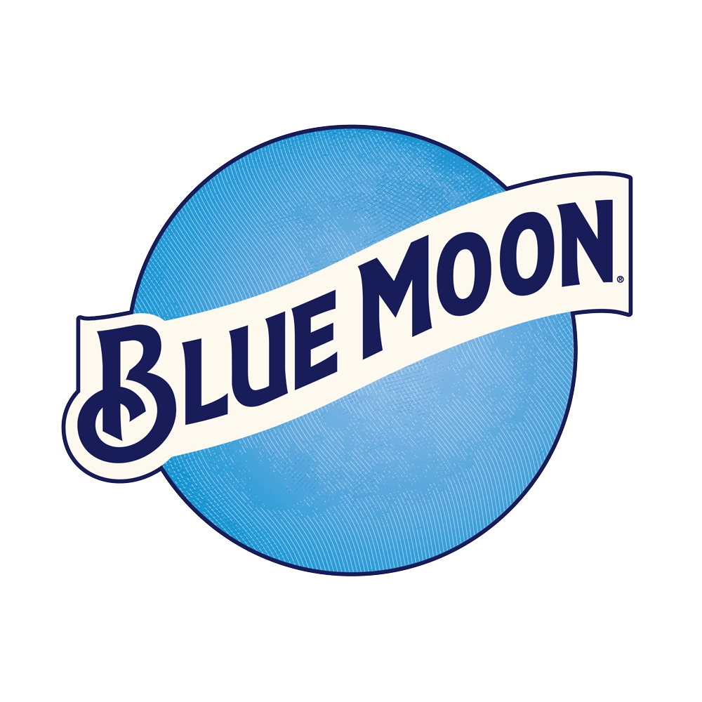 Logo cervejaria Blue Moon, marca do Grupo Heineken