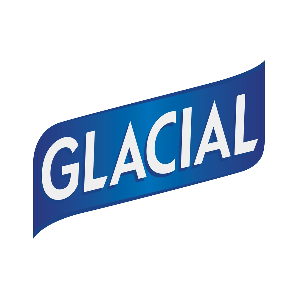 Logo cervejaria Glacial, marca do Grupo Heineken